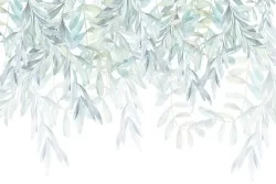 Carta da Parati foglie natura design vintage