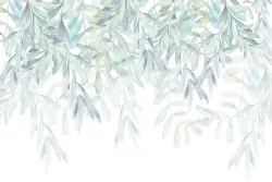 Wallpaper with nature leaves vintage design