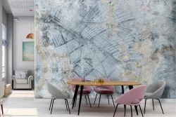 Wallpaper concrete surface decorations leaves nature