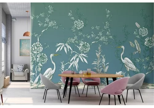 Carta da Parati piante e animali tropicali illustrazione 2