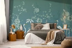 Tropical Leaves Animals Wallpaper