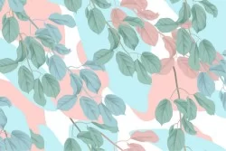 Wallpaper nature leaves modern abstract design