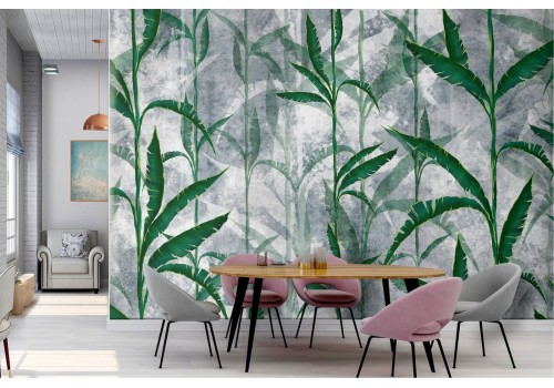 Carta da Parati foglie tropicali design moderno natura 2