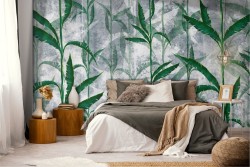 Modern Tropical Nature Leaves Wallpaper