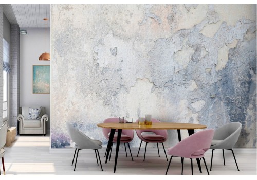 Wallpaper surface white blue cement