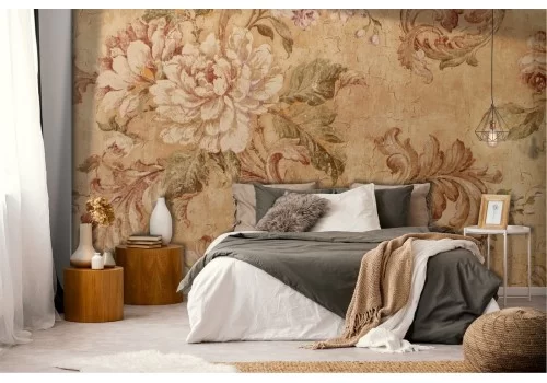 Carta da Parati Cemento Fiori Natura