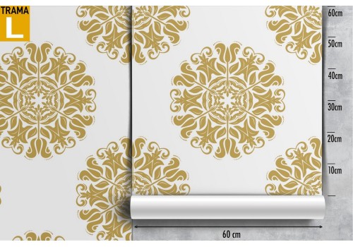 Vintage geometric gold wallpaper decoration. 2