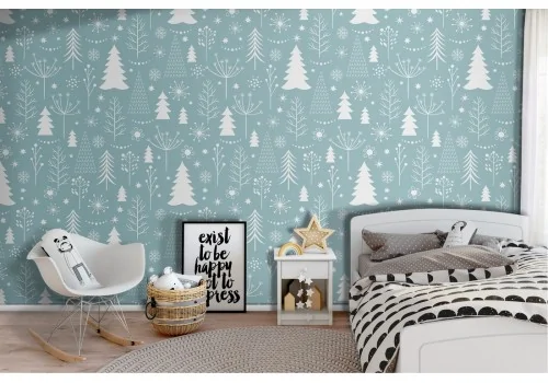 Children's wallpaper trees room decoration.