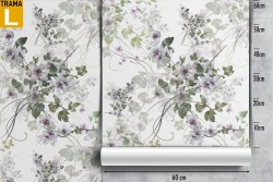 Carta da Parati foglie natura vintage design pattern.