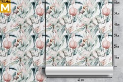 Carta da Parati Foglie Natura Tropicale Vintage