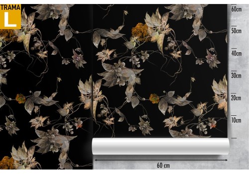 Carta da Parati foglie autunno natura vintage pattern. 2