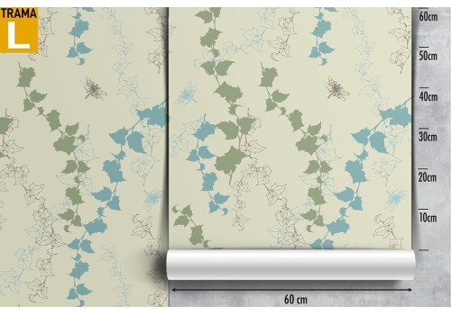 Wallpaper with stylized leaves nature vintage design. 2
