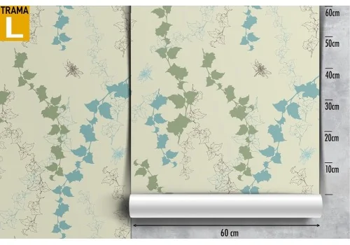 Wallpaper with stylized leaves nature vintage design. 2