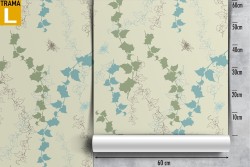 Wallpaper with stylized leaves nature vintage design.