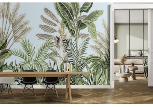 Tropical forest wallpaper nature illustration 2