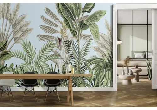 Tropical forest wallpaper nature illustration 2