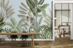 Tropical forest wallpaper nature illustration