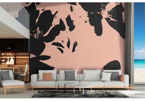 Carta da Parati natura fiori astratti moderno