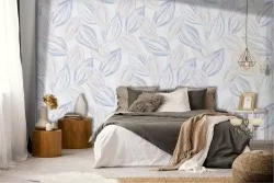 Abstract leaves nature design modern wallpaper.