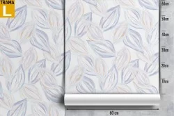 Carta da Parati foglie astratte natura design moderno.