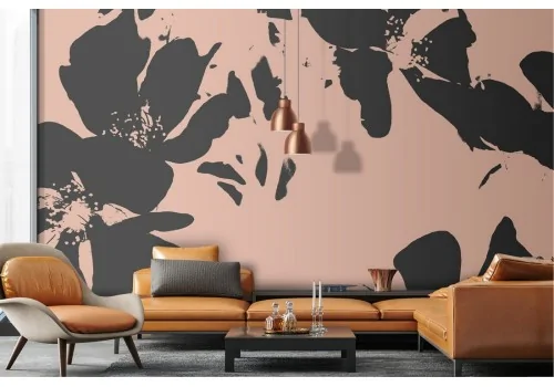 Abstract modern nature flowers wallpaper 2