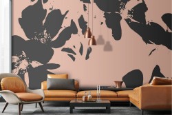 Carta da Parati natura fiori astratti moderno