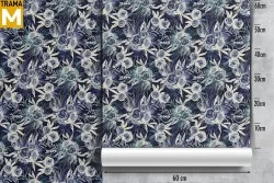 Stylized Nature Vintage Flowers Wallpaper