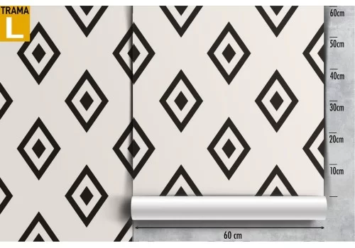 Carta da Parati rombi decorazione geometrica vintage. 2