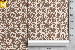 Modern Wallpaper with Stylized Stripes and Waves