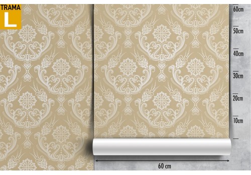 Vintage damask wallpaper gold pattern. 2