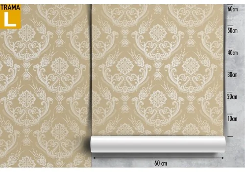 Vintage damask wallpaper gold pattern. 2