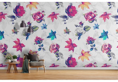 Wallpaper leaves nature modern design pattern.