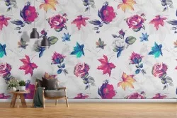 Carta da Parati foglie natura design moderno pattern.