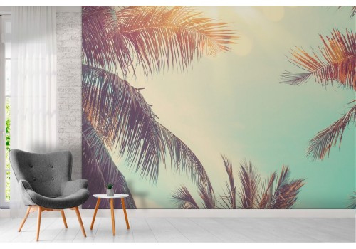 Wallpaper sky with tropical palm landscape 2