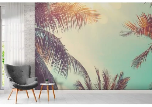 Wallpaper sky with tropical palm landscape 2