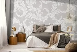 Refined vintage nature leaves wallpaper.