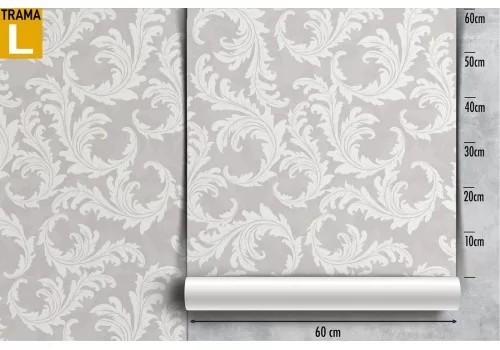 Carta da Parati foglie vintage natura raffinata. 2