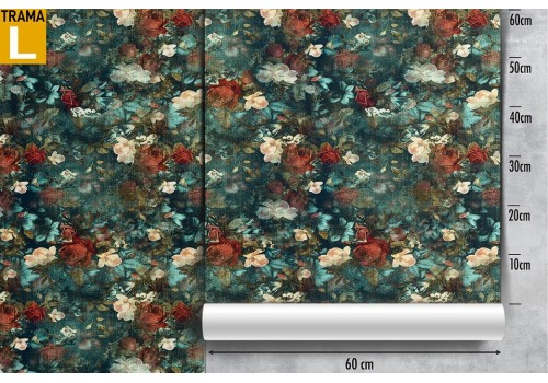 Red and white roses vintage nature wallpaper. 2