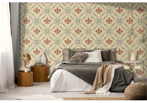 Damask wallpaper vintage decoration pattern.