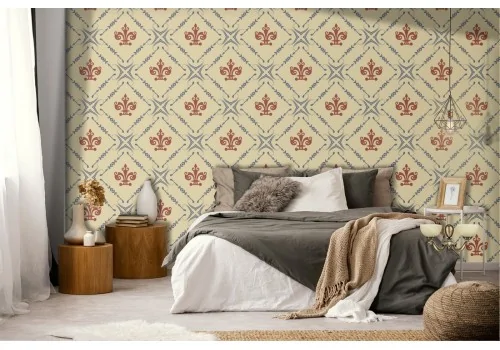 Damask wallpaper vintage decoration pattern.