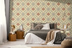 Damask wallpaper vintage decoration pattern.