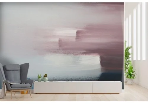 Modern abstract painted wallpaper