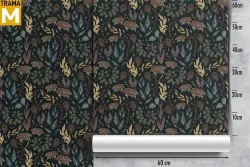 Stylized Nature Leaves Vintage Wallpaper