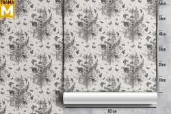 Vintage Nature Flowers Leaves Wallpaper