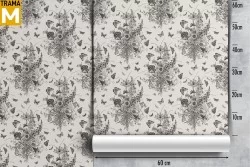 Vintage Nature Flowers Leaves Wallpaper