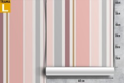 Pink striped wallpaper vintage decoration pattern.