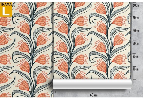 Vintage tropical flowers and leaves wallpaper nature. 2