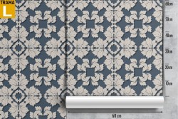 Wallpaper with vintage geometric tile surface.
