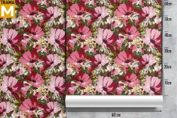 Modern Tropical Nature Flowers Wallpaper