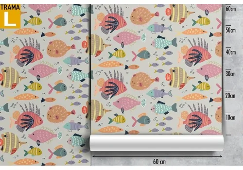 Tropical nature modern fish wallpaper. 2